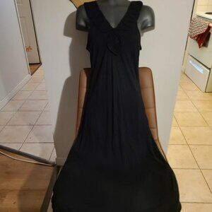 Soft and comfortable black maxi dress, by Olive and Oak.